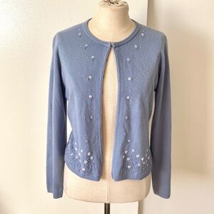 Hillard & Hanson Beaded Cardigan Sweater Medium